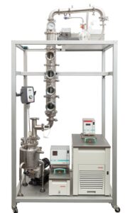 5 Liter stainless steel reactor with bubble cap distillation column 